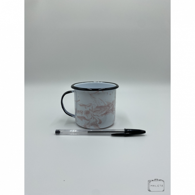 CANECA DE ÁGATA MANCHADA ROSA