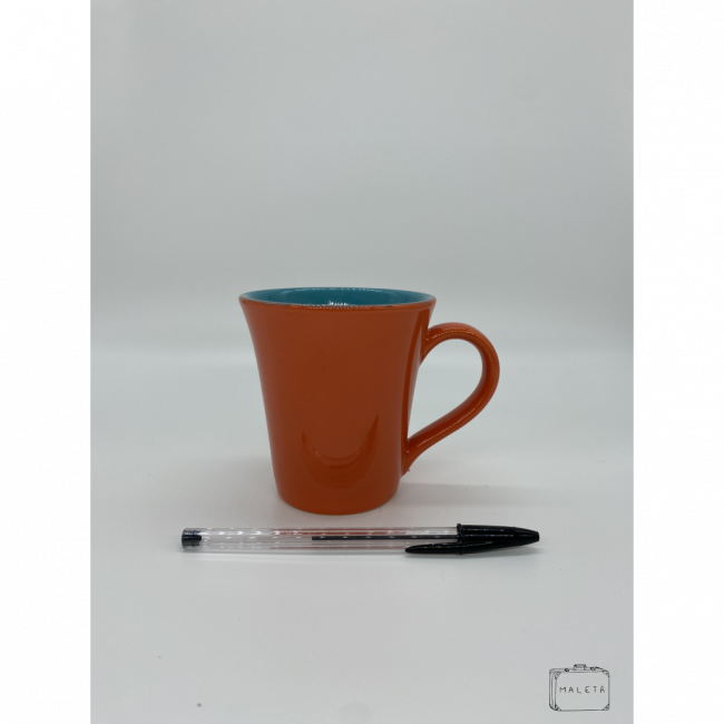 CANECA LARANJA COM INTERIOR VERDE