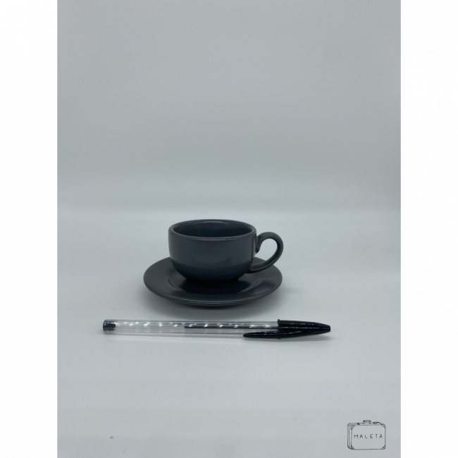 XÍCARA DE CAFÉ COM PIRES GRAFITE