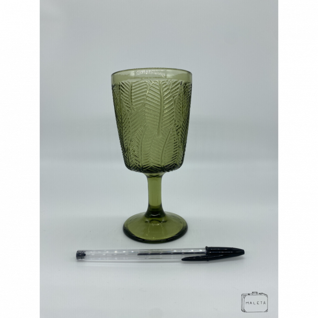TAÇA VERDE TEXTURADA