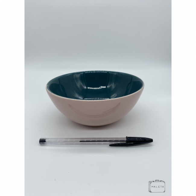 BOWL ROSA COM INTERIOR VERDE