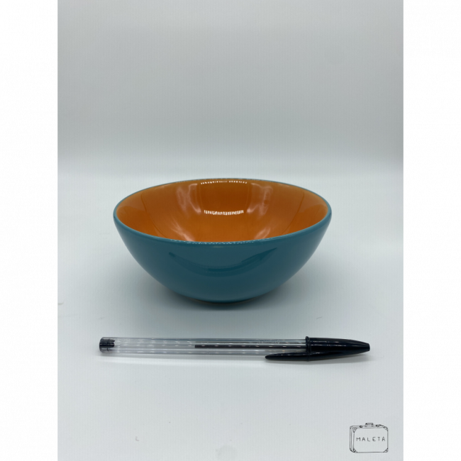 BOWL AZUL COM INTERIOR LARANJA
