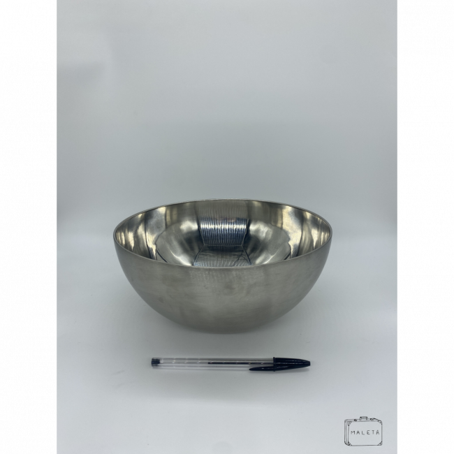 SALADEIRA DE INOX ESCOVADO