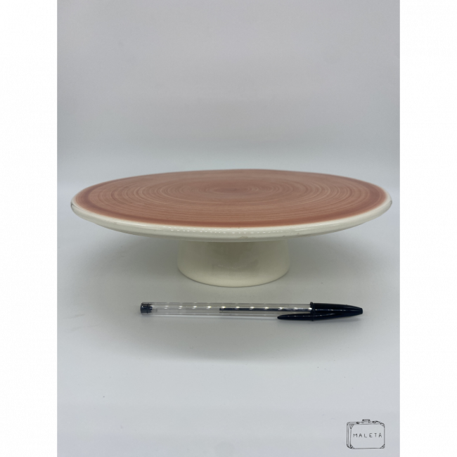 BOLEIRA CREME COM ROSA MÉDIA