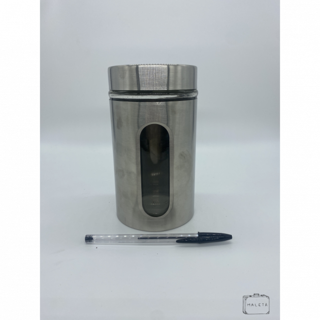 PORTA-MANTIMENTO DE INOX E VIDRO