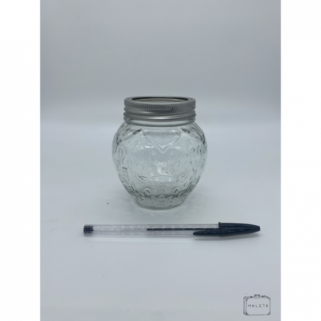PORTA-MANTIMENTO DE VIDRO KILNER COM ESTAMPA DE MORANGO