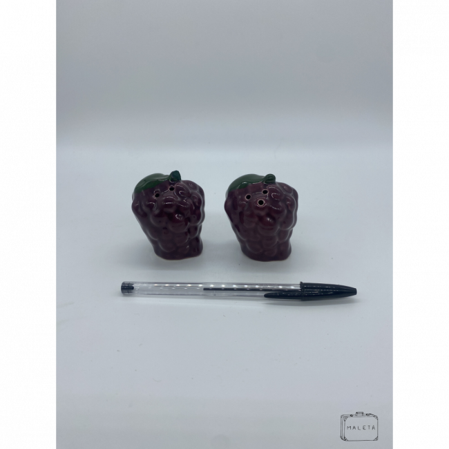 SALEIRO E PIMENTEIRO ESTAMPA UVA