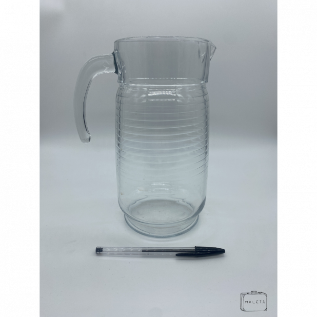 JARRA DE VIDRO COM TEXTURA DE LISTRAS