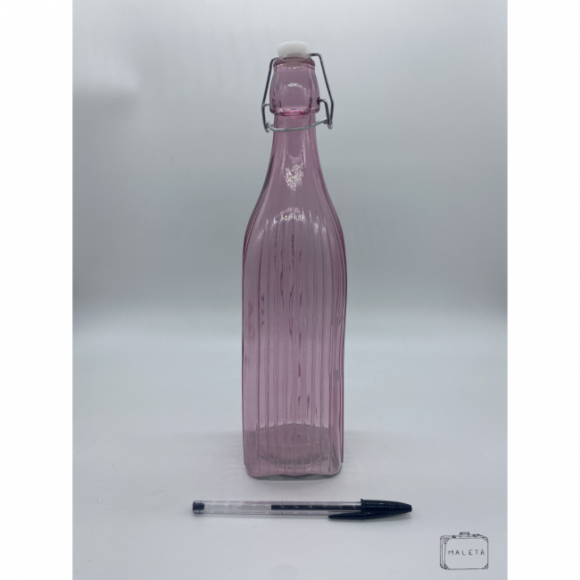 GARRAFA DE ÁGUA DE VIDRO ROXA