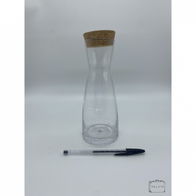 DECANTER PARA VINHO EM VIDRO CASCA DE OVO COM TAMPA DE ROLHA