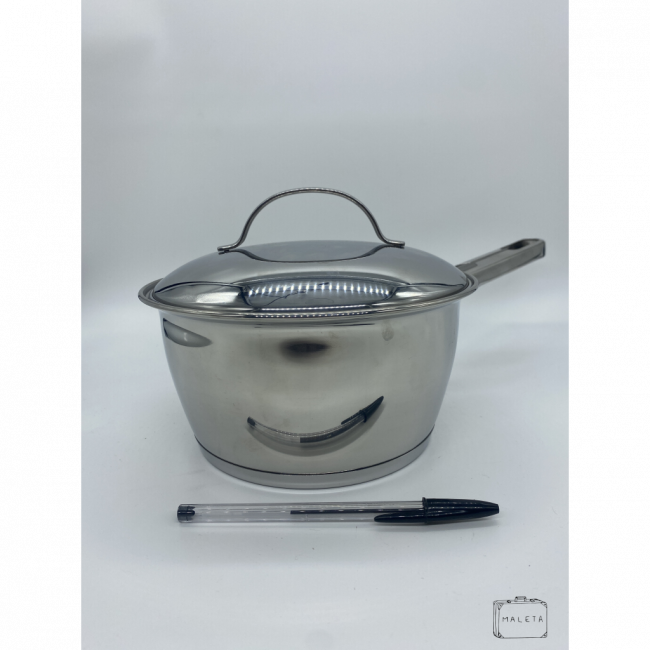 PANELA COM CABO DE INOX MÉDIA