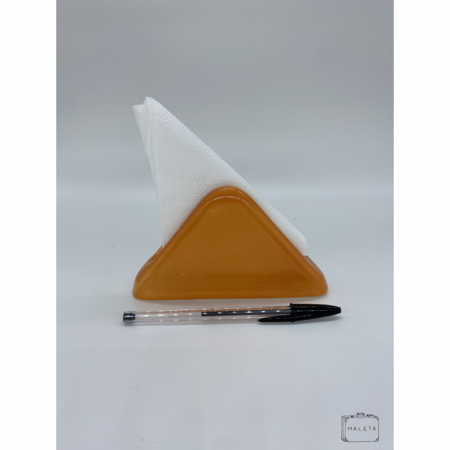 PORTA-GUARDANAPO PAPEL CERÂMICA LARANJA