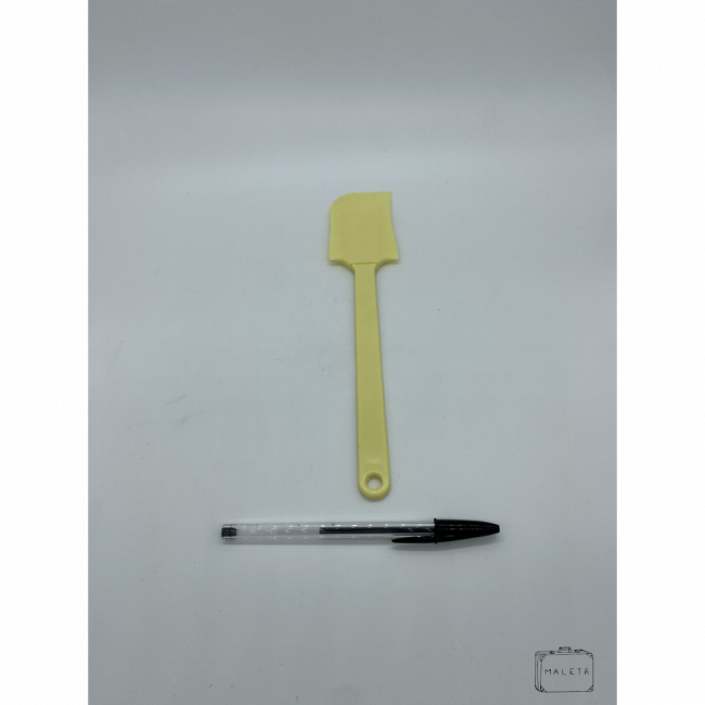 ESPÁTULA PÃO DURO SILICONE AMARELA CABO AMARELO