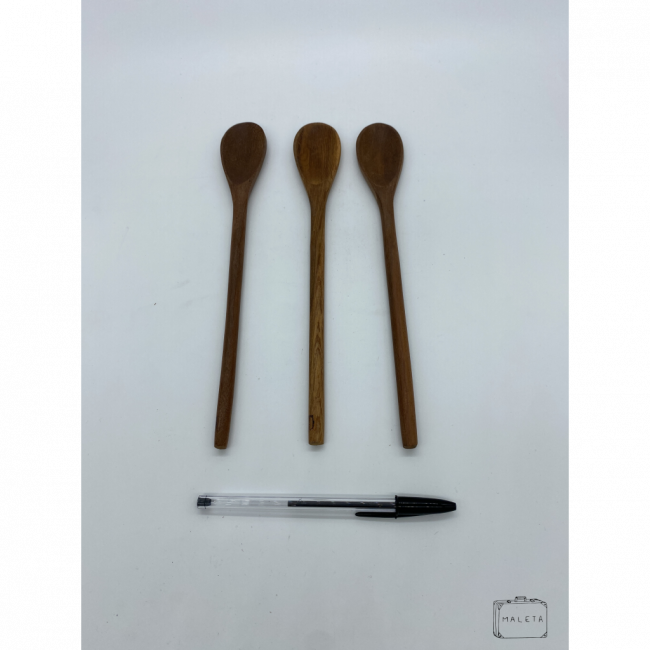 COLHERES DE PAU ESCURA (03 PEÇAS)