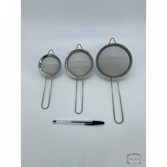 KIT PENEIRA INOX 3 TAMANHOS (03 PEÇAS)