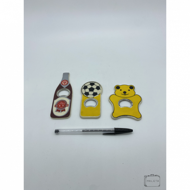 ABRIDOR DE GARRAFA FUTEBOL + URSO + GARRAFA CERVEJA