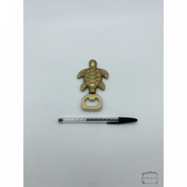 ABRIDOR DE GARRAFA TARTARUGA DOURADO
