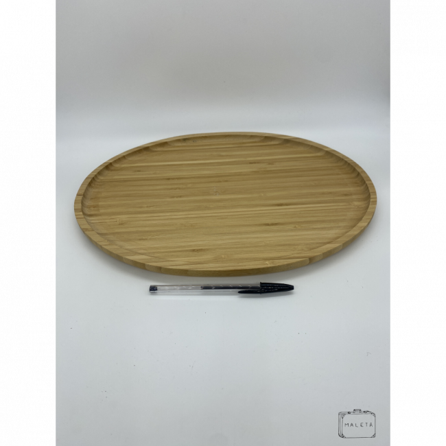 TÁBUA OVAL BAMBU SIMPLES GRANDE