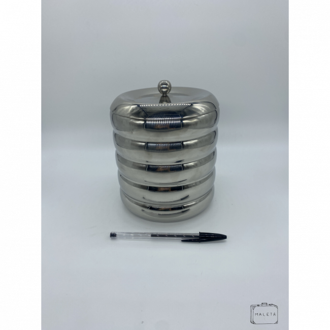 BALDE DE GELO INOX COM TAMPA
