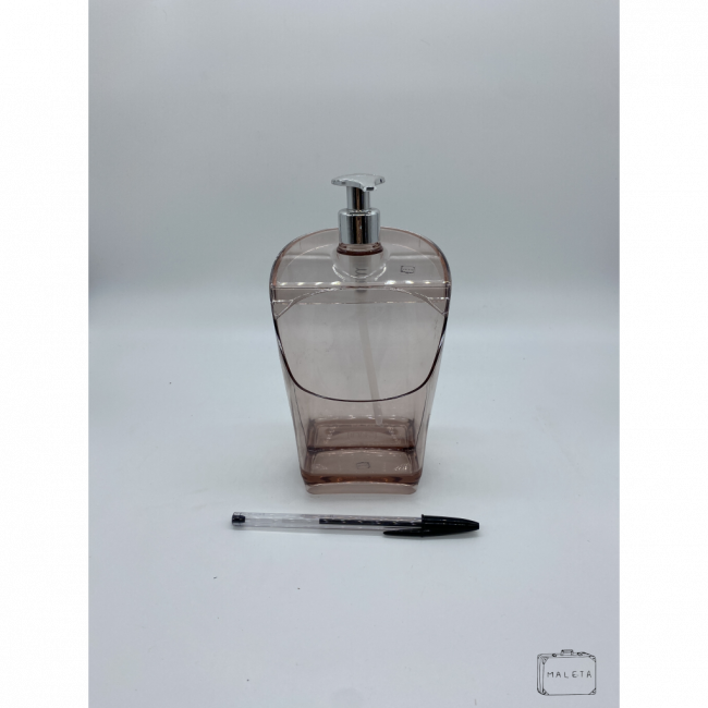 PORTA DETERGENTE PUMP PLÁSTICO CRISTAL ROSA