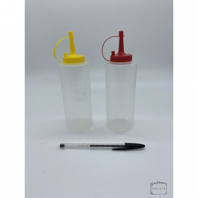PORTA KETCHUP E MOSTARDA TAMPA AMARELA E VERMELHA