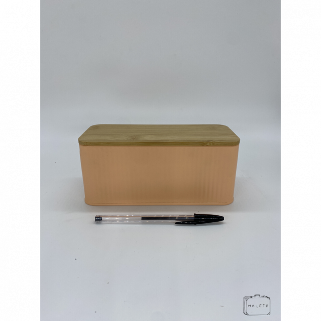 POTE ROSA TAMPA BAMBU RETANGULAR