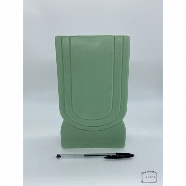 VASO CERÂMICA VERDE MENTA TEXTURA DREGAUS