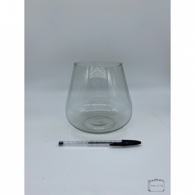 VASO VIDRO BAIXO BOJUDINHO SIMPLES