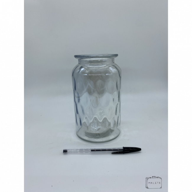 VASO VIDRO AZUL \
