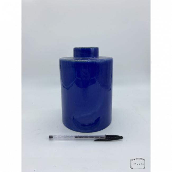 VASO CERÂMICA AZUL ROYAL MÉDIO