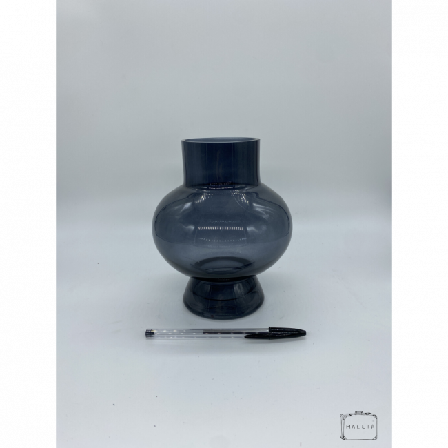 VASO VIDRO CHUMBO BOLOTA NO MEIO PEQUENO