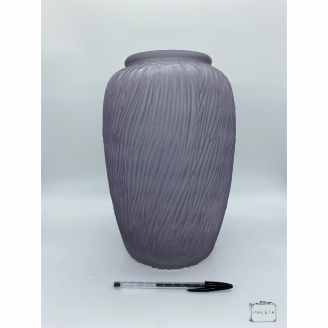 VASO VIDRO BOJUDAÇO ROXO ACINZENTADO MUITO GRANDE