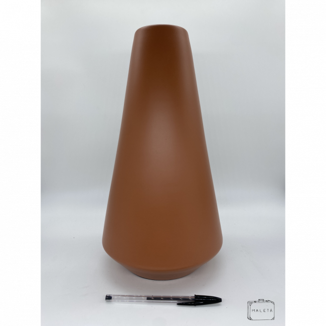 VASO CERÂMICA MARROM CONE DE TRÂNSITO