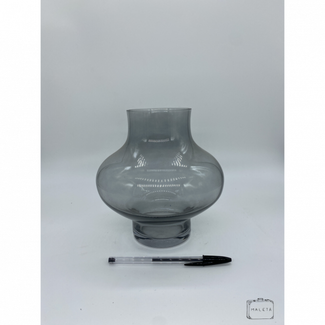 VASO VIDRO FUMÊ MEIO MÉDIO