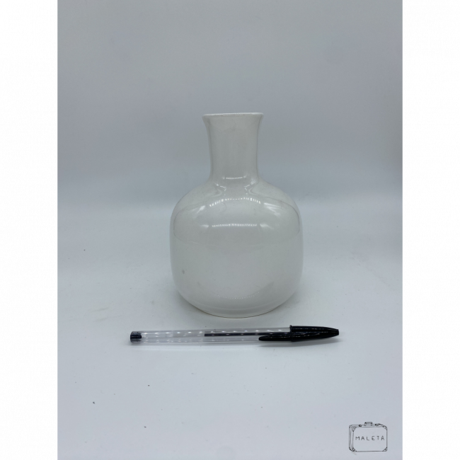 VASO CERÂMICA BRANCO LIMPO MÉDIO