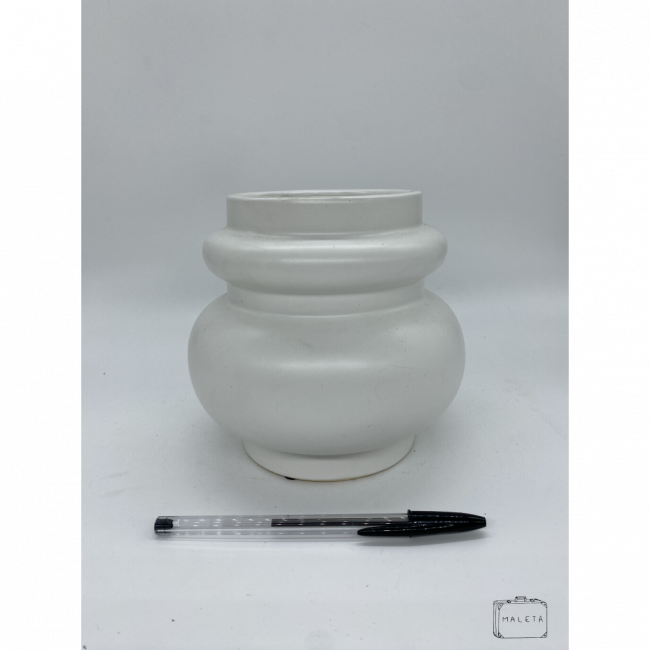 VASO CERÂMICA BRANCO BAIXO 2 MICHELIN