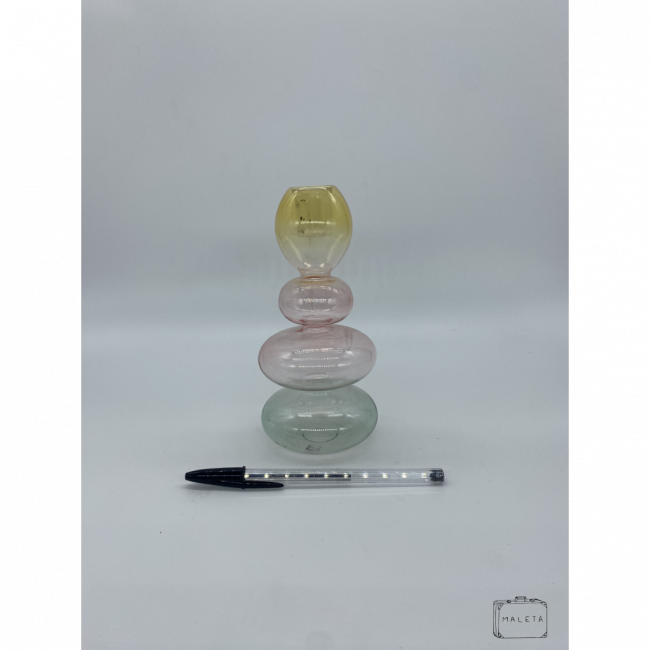 CASTIÇAL VIDRO CORES MICHELIN