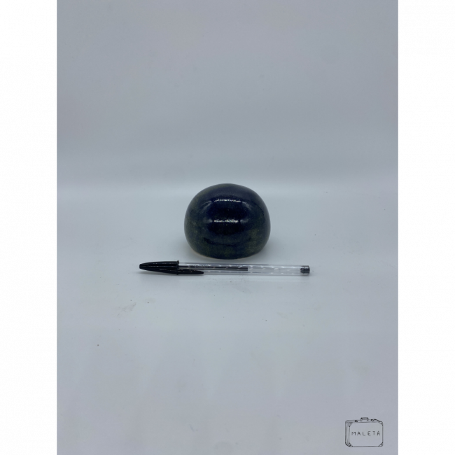 BOLA ACHATADA AZUL CERÂMICA