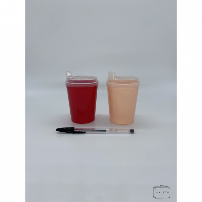 COPO DE ÁGUA INFANTIL (VERMELHO E ROSA)