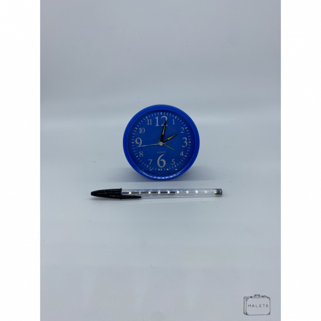 RELÓGIO DE MESA REDONDO AZUL