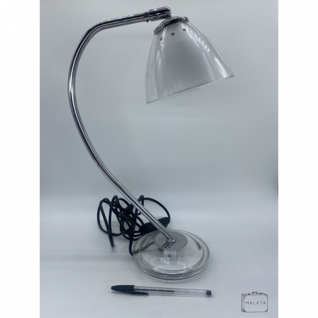 LUMINÁRIA PRATA COM VIDRO