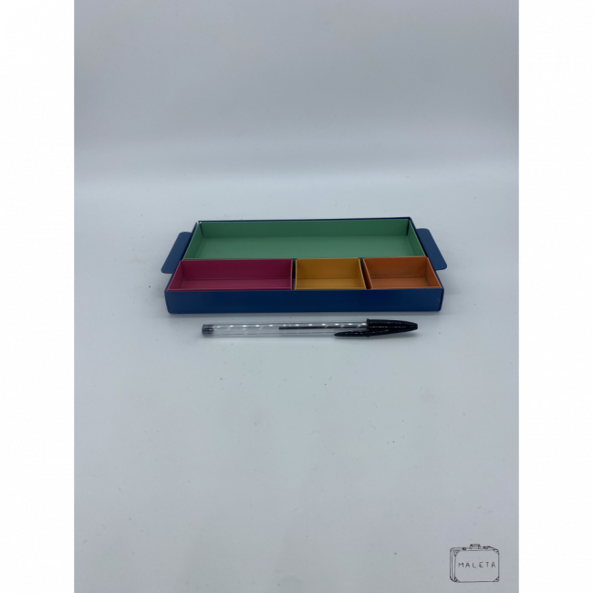 PORTA-TRECO BANDEJA ESCRITÓRIO COLORIDO (05 PEÇAS)