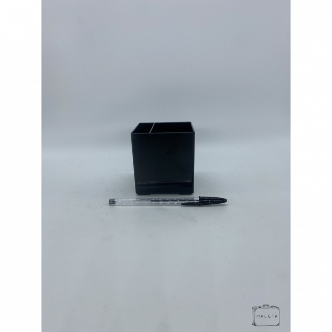 PORTA-CANETAS ACRÍLICO PRETO 