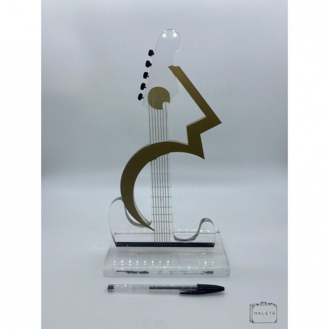 TROFÉU DE ACRÍLICO MEIA GUITARRA