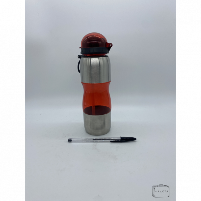 SQUEEZE VERMELHO COM AÇO ESCOVADO