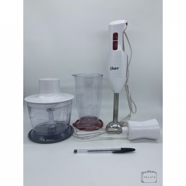 CONJUNTO MIXER OSTER BRANCO E VERMELHO