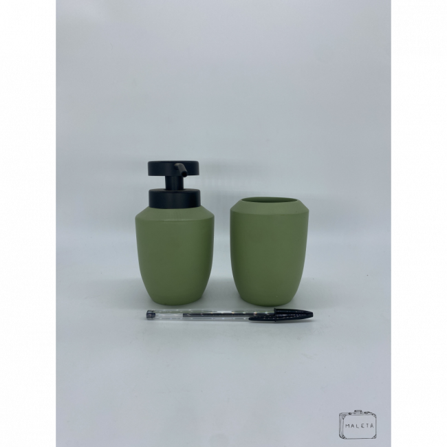 CONJUNTO BANHEIRO CERÂMICA VERDE