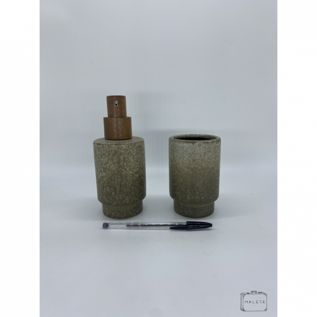 CONJUNTO BANHEIRO CERÂMICA MARROM