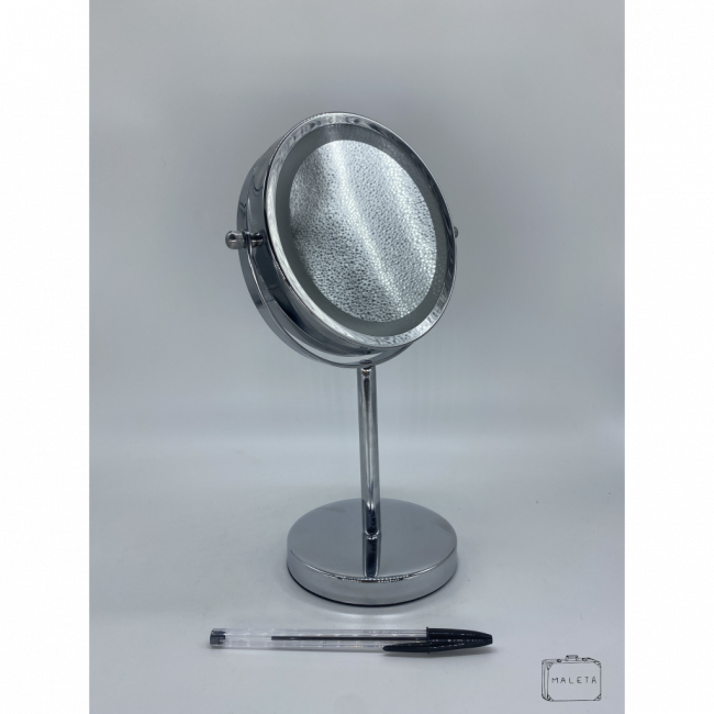 ESPELHO DE MESA COM LED INOX