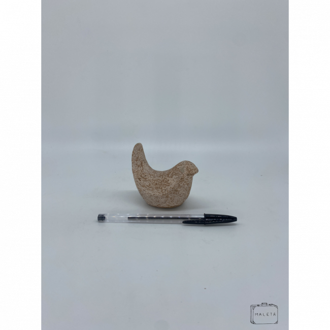 PÁSSARO DECORATIVO CERÂMICA ROSA